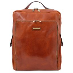 Bangkok Leather laptop backpack - Large size Honey TL141987