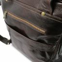 Bangkok Leather Laptop Backpack - Large Size Темно-коричневый TL141987