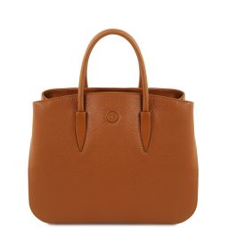 Camelia Borsa a Mano in Pelle Cognac TL141728