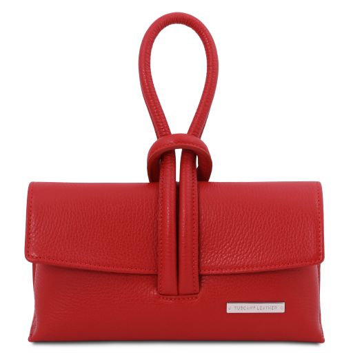 TL Bag Leather Clutch Lipstick Red TL141990