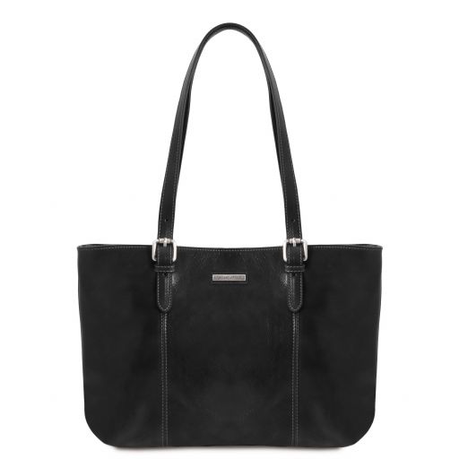 Annalisa Leather Shopping bag With two Handles Black TL141710