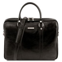 Prato Exclusive Leather Laptop Case Black TL141283