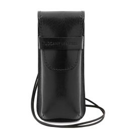 Exclusive Leather Crossbody Case for Glasses Black TL141282
