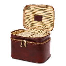 Eliot Trousse de Toilette en Cuir Noir TL142045