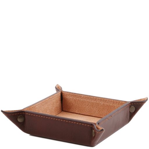 Exclusive Leather Valet Tray Large Size Brown TL141271