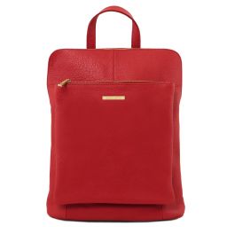 TL Bag Sac à dos pour femme en cuir souple Rouge Lipstick TL141682