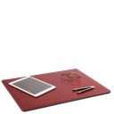 Premium Office Set Leather Desk Pad, Mouse pad and Valet Tray Red TL142088