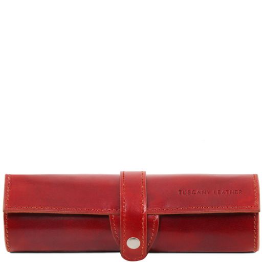 Exclusive leather pen holder Red TL141620