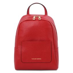 TL Bag Small soft leather backpack for women Lipstick Red TL142052
