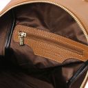 TL Bag Kleiner Damenrucksack aus Weichem Leder Cognac TL142052