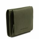 Exklusive Brieftasche aus Leder mit Münzfach Grün TL142059