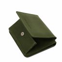 Exclusive Leather Wallet With Coin Pocket Green TL142059