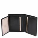 Эксклюзивный кожаный бумажник тройного сложения для мужчин Черный TL142057