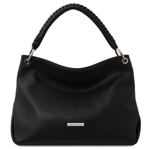 TL Bag Soft Leather Handbag Black TL142087