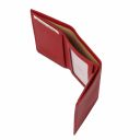 Exclusive Soft 3 Fold Leather Wallet Lipstick Red TL142086