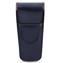 Elegante porta penne 2 posti/porta orologio in pelle Blu scuro TL142130