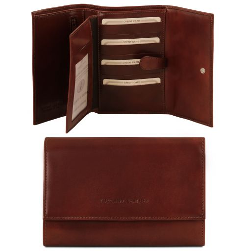 Эксклюзивный кожаный бумажник для женщин Коричневый TL140796