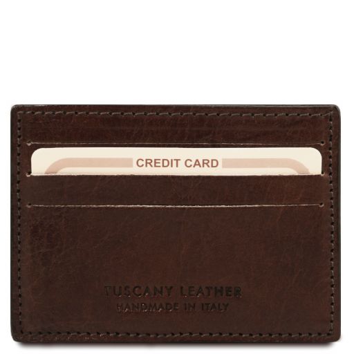 Эксклюзивный кожаный чехол для карт и визиток Темно-коричневый TL141011