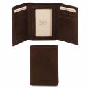 Exclusive 3 Fold Leather Wallet Dark Brown TL140801