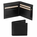 Эксклюзивный кожаный бумажник тройного сложения для мужчин Черный TL141353
