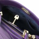 TL Bag Bolso a Mano en Piel Suave Acolchado Violeta TL142132