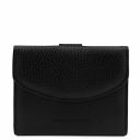 Procida Ledertasche und Brieftasche aus Leder mit 3 Scheinfächern und Münzfach Schwarz TL142151