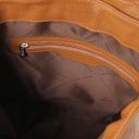 Elba Lederrucksack Für Damen aus Weichem Leder und Brieftasche aus Leder mit 3 Scheinfächern und Münzfach Cognac TL142153