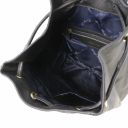 Elba Lederrucksack Für Damen aus Weichem Leder und Brieftasche aus Leder mit 3 Scheinfächern und Münzfach Schwarz TL142153