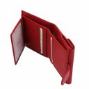 Elba Lederrucksack Für Damen aus Weichem Leder und Brieftasche aus Leder mit 3 Scheinfächern und Münzfach Lipstick Rot TL142153