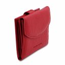 Pantelleria Sac Shopping en Cuir et Portefeuille en Cuir Avec 3 Volets et Porte Monnaie Rouge Lipstick TL142157