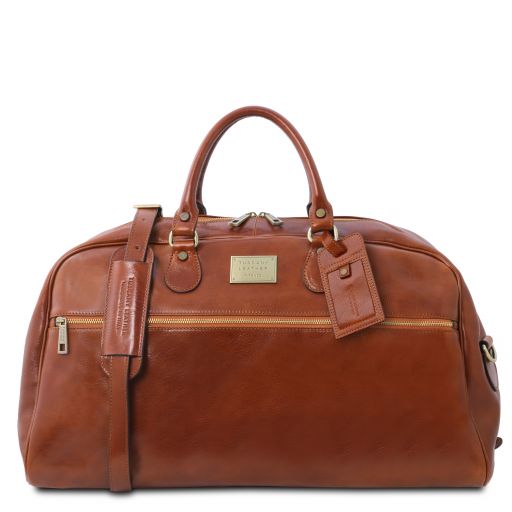 TL Voyager Leather Travel bag - Large Size Honey TL141422