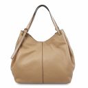 Cinzia Soft Leather Shopping bag Champagne TL142144