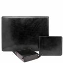 Premium Office Set Leather Desk Pad, Mouse pad and Valet Tray Черный TL142088