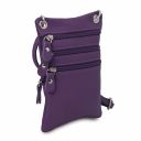 TL Bag Mini Schultertasche aus Weichem Leder Lila TL141368