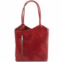 Patty Leather Convertible Backpack Shoulderbag Red TL141497
