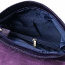 TL Bag Umhängetasche aus Weichem Leder mit Quasten Lila TL141110
