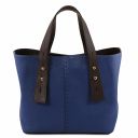 TL Bag Borsa Shopping in Pelle Blu scuro TL141730