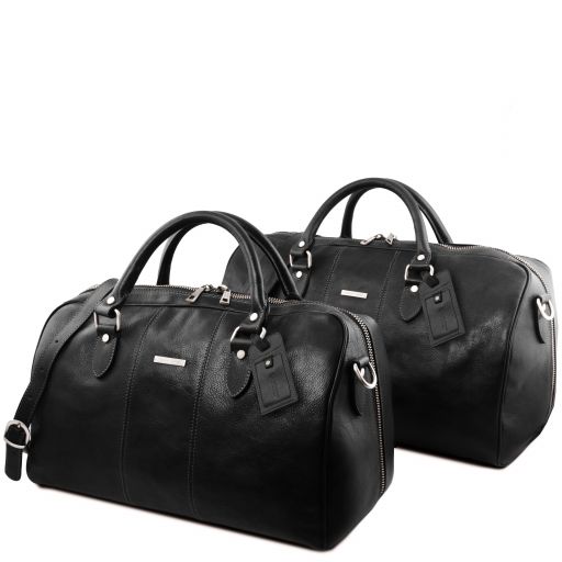 Lisbona Leather Travel set Black TL141659