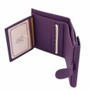 Calliope Exklusive Damenbrieftasche aus Leder mit 3 Scheinfächern und Münzfach Purple TL142058