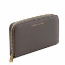Venere Exklusive Damenbrieftasche aus Leder mit Rundum-Reißverschluss Grau TL142085