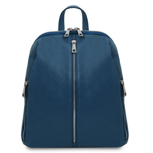 TL Bag Soft Leather Backpack for Women Blue TL141982