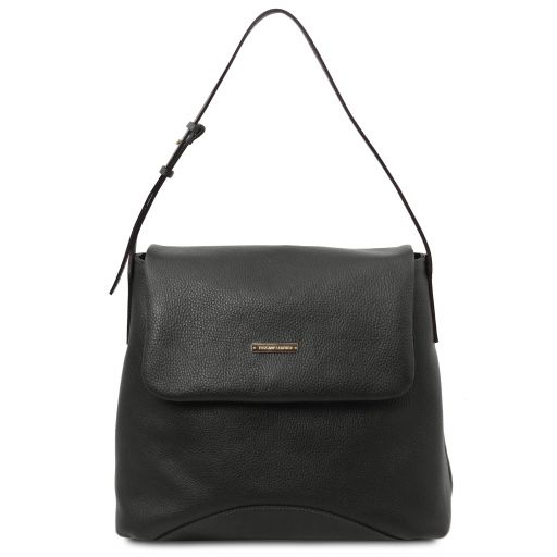TL Bag Soft Leather Shoulder bag Black TL142082