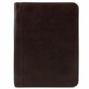Lucio Exclusive Leather Document Case With Ring Binder Dark Brown TL141293