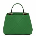 TL Bag Handtasche aus Weichem Leder im Steppdesign Grün TL142132