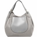 Cinzia Borsa Shopping in Pelle Morbida Grigio chiaro TL142144