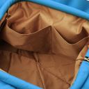 TL Bag Clutch aus Weichem Leder mit Schulterkette Himmelblau TL142184