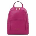 TL Bag Small Soft Leather Backpack for Women Fuchsia TL142052
