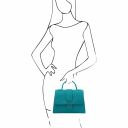 TL Bag Sac à Main en Cuir Turquoise TL142156