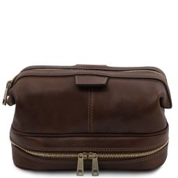 Jacob Leather Toilet bag Dark Brown TL142204