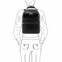 Melbourne Leather Laptop Backpack Black TL142205